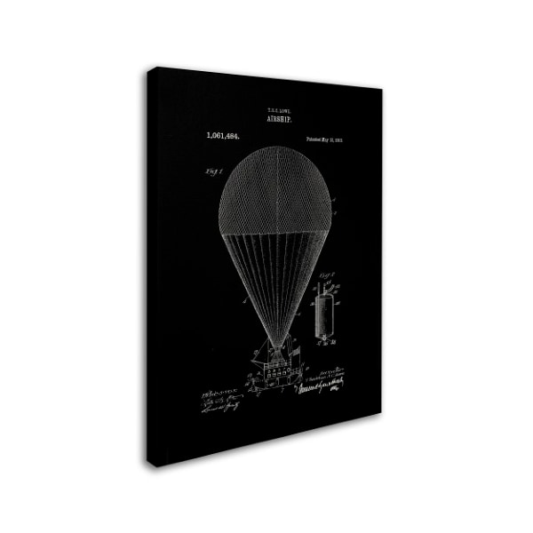 Claire Doherty 'Airship Patent 1913 Black' Canvas Art,24x32